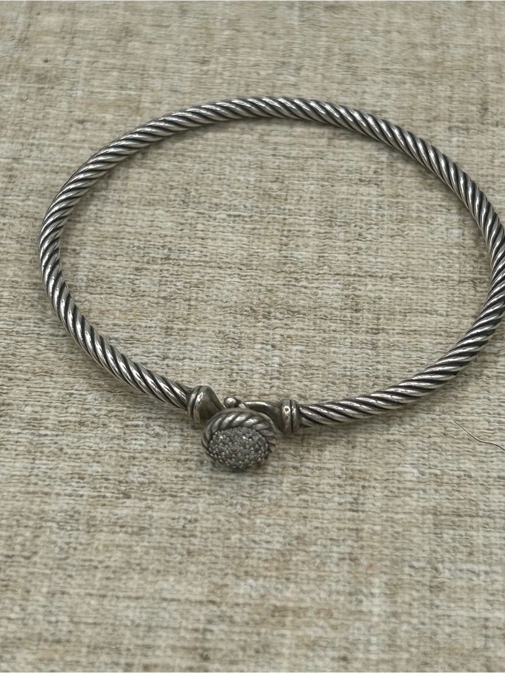 David Yurman Châtelaine Bangle Bracelet 925 Diamond